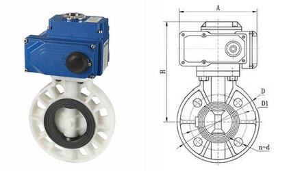 電動PP蝶閥結(jié)構(gòu)圖